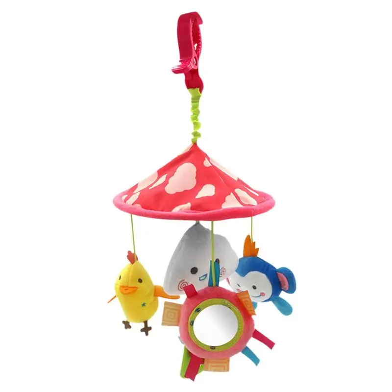 

Crib Bell Toy 360 Rotating Clip On Mobile Nursery Bell With Teether And Toy Pendants Crisp Sound Toy For Toddler Cradle Stroller