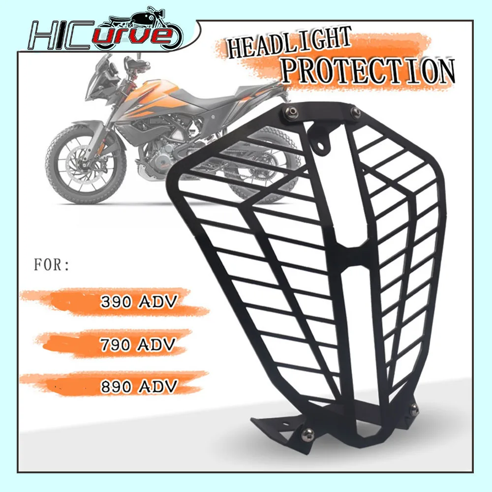 

FOR 390 790 ADVENTURE 890 ADV 390ADV 790ADV 890ADV 2019 -2023 2021 2022 Motorcycle Front Headlight Grille Guard Cover Protector