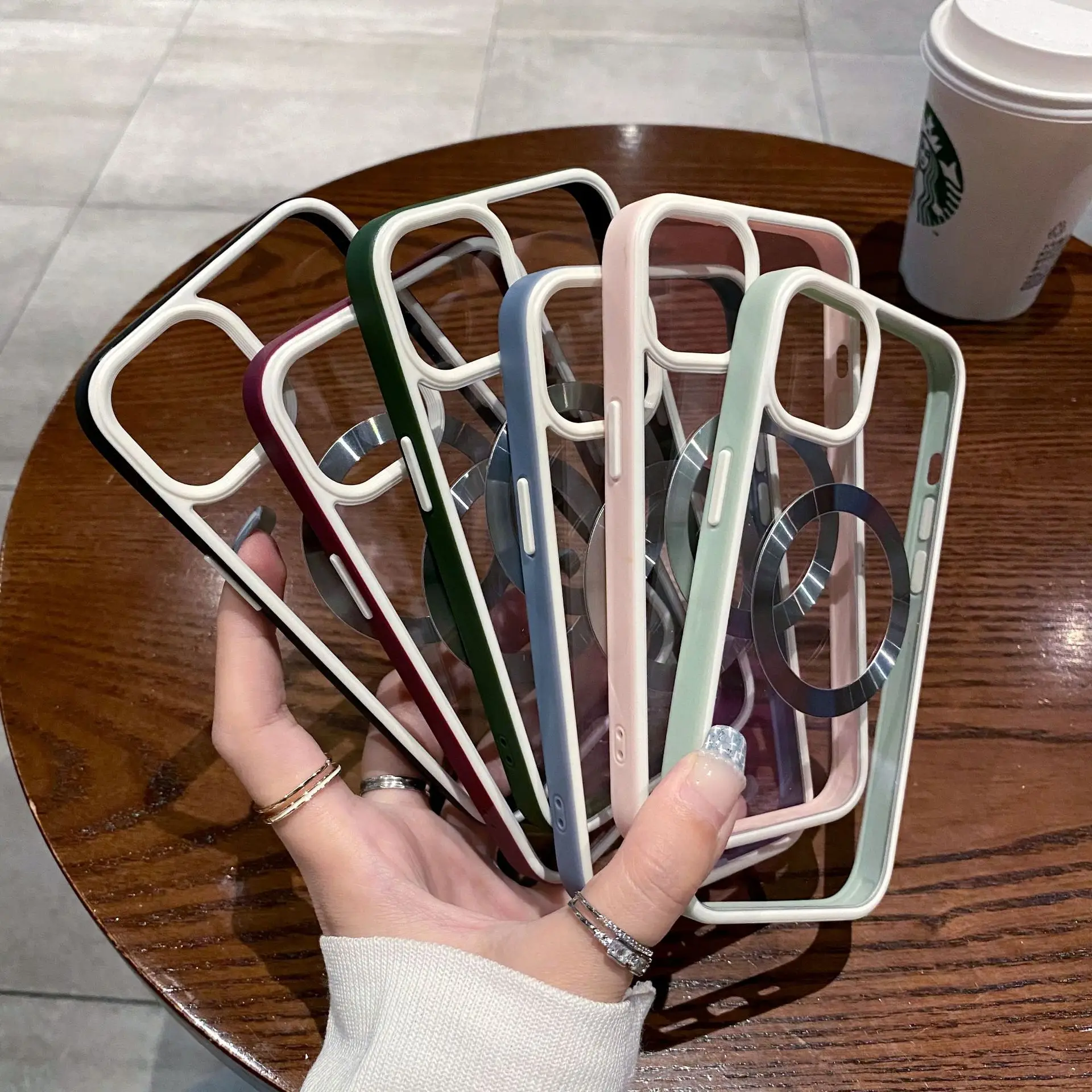 Simple Solid Color Transparent Magnetic Phone Case For iPhone 12 13 Pro Max Four Corners Anti-Drop Protective Sleeve
Simple Solid Color Transparent Magnetic Phone Case For iPhone 12 13 Pro Max Four Corners Anti-Drop Protective Sleeve