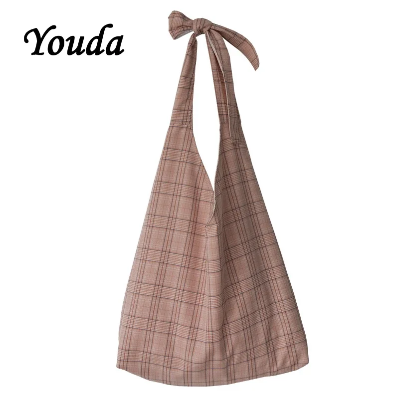 

Youda Original Personality Large Capacity Plaid Shoulder Bag Large Capacity Messenger Bags Fashion Ladies Shopping Handbag
