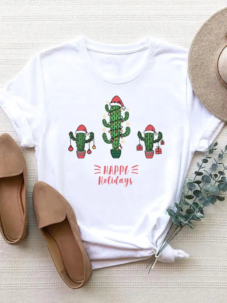Cactus Plant Trend Sweet Tee T Shirt Christmas Clothes Women New Year Fashion Top Print Short Sleeve Basic Graphic T-shirts
Cactus Plant Trend Sweet Tee T Shirt Christmas Clothes Women New Year Fashion Top Print Short Sleeve Basic Graphic T-shirts