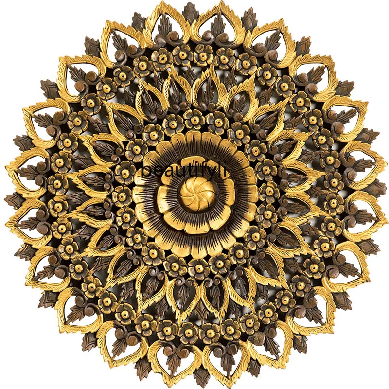 Wall Hanging Thai Grapefruit Wood Carving Carved Board Lotus Hollow Carved Board round Wood Carving Wall Decorations
Wall Hanging Thai Grapefruit Wood Carving Carved Board Lotus Hollow Carved Board round Wood Carving Wall Decorations