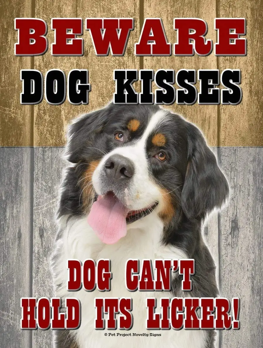 Bernese Mountain Dog - Beware Dog Kisses Vintage Retro Aluminum Plaque Wall Signs Decor for Home Man Cave Pub Club Bar, 8 x 12 I
Bernese Mountain Dog - Beware Dog Kisses Vintage Retro Aluminum Plaque Wall Signs Decor for Home Man Cave Pub Club Bar, 8 x 12 I