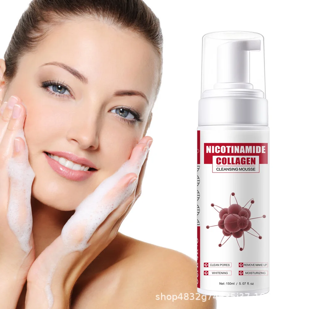 150ml Niacinamide Cleansing Mousse Facial Cleanser Deep Cleaning Pores Whitening Moisturizing Blackhead Removal Foam Face Wash
150ml Niacinamide Cleansing Mousse Facial Cleanser Deep Cleaning Pores Whitening Moisturizing Blackhead Removal Foam Face Wash