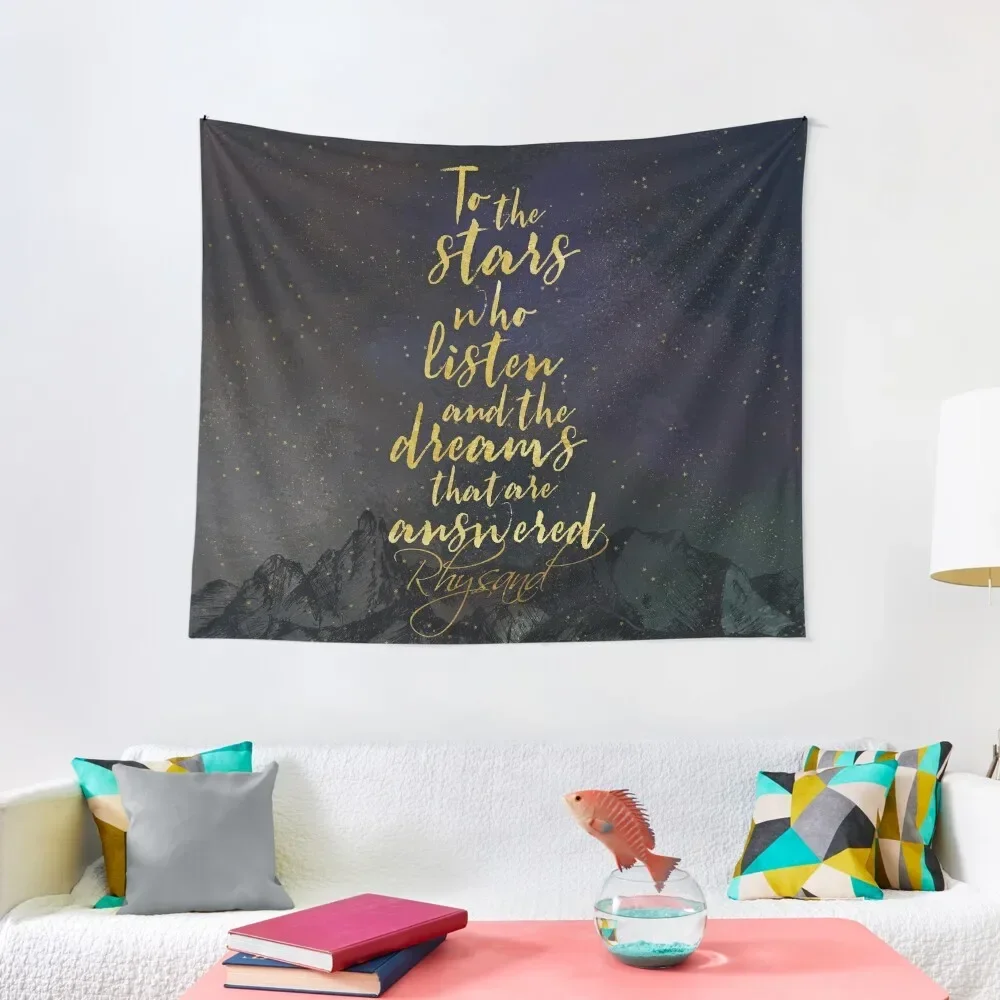 To the stars who listen, and the dreams that are answered. - Rhysand Tapestry Anime Decor Tapestry
To the stars who listen, and the dreams that are answered. - Rhysand Tapestry Anime Decor Tapestry