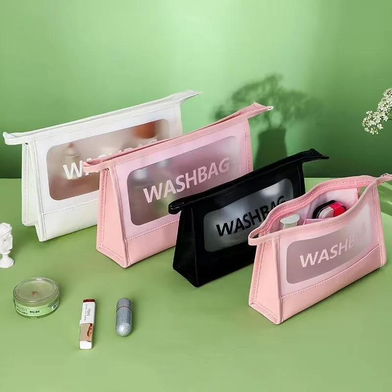 Transparent PU Frosted Makeup Bag with Large Capacity Waterproof Portable Wash Bag Multifunctional Storage Bag Printed
Transparent PU Frosted Makeup Bag with Large Capacity Waterproof Portable Wash Bag Multifunctional Storage Bag Printed