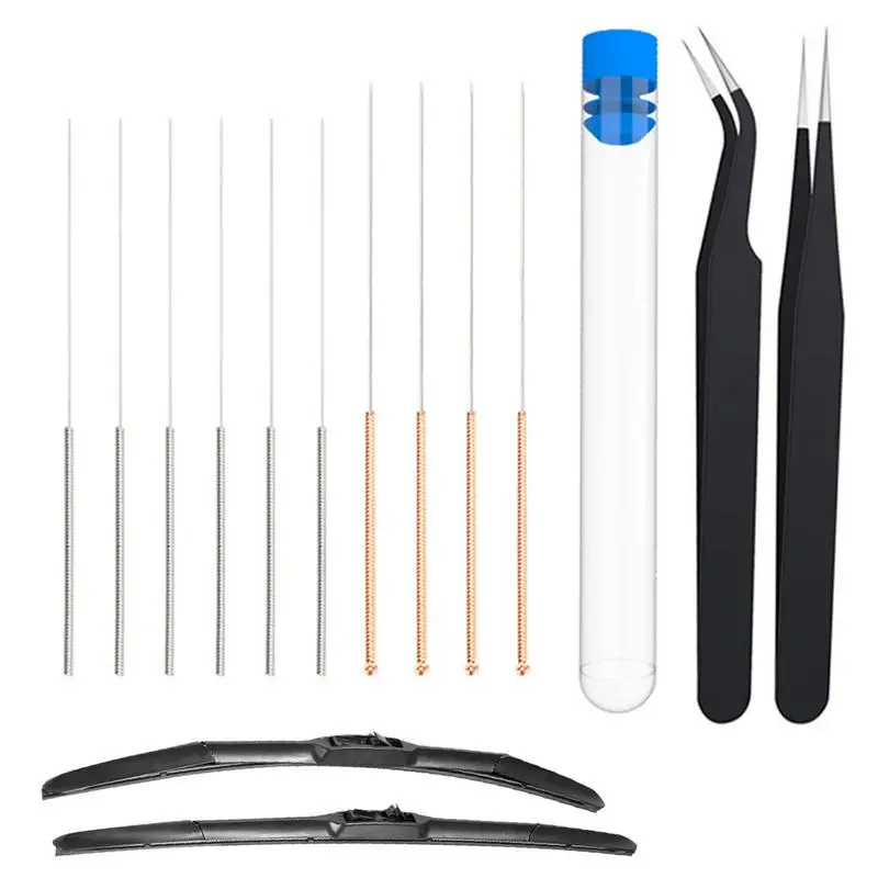 Stainless Steel 3D Nozzle Cleaning Toolkit Stainless Steel Needles And Tweezers Toolkit For Most 3D Printer Extruder Nozzles
Stainless Steel 3D Nozzle Cleaning Toolkit Stainless Steel Needles And Tweezers Toolkit For Most 3D Printer Extruder Nozzles