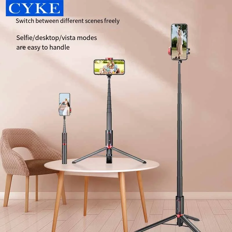 

Aluminum Alloy Mobile Phone Stands Selfie Stick Lengthened Tripod All-In-One Outdoor Landing Live Broadcast Mobile Phone Holder