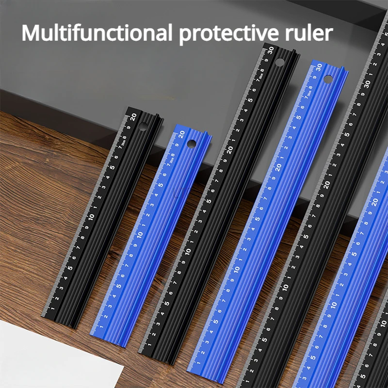 Drawing Art Guide Ruler Multi-function Aluminum Alloy Hand Protective Ruler Wood Cutting Straight Ruler Measuring Caliper Tools
Drawing Art Guide Ruler Multi-function Aluminum Alloy Hand Protective Ruler Wood Cutting Straight Ruler Measuring Caliper Tools