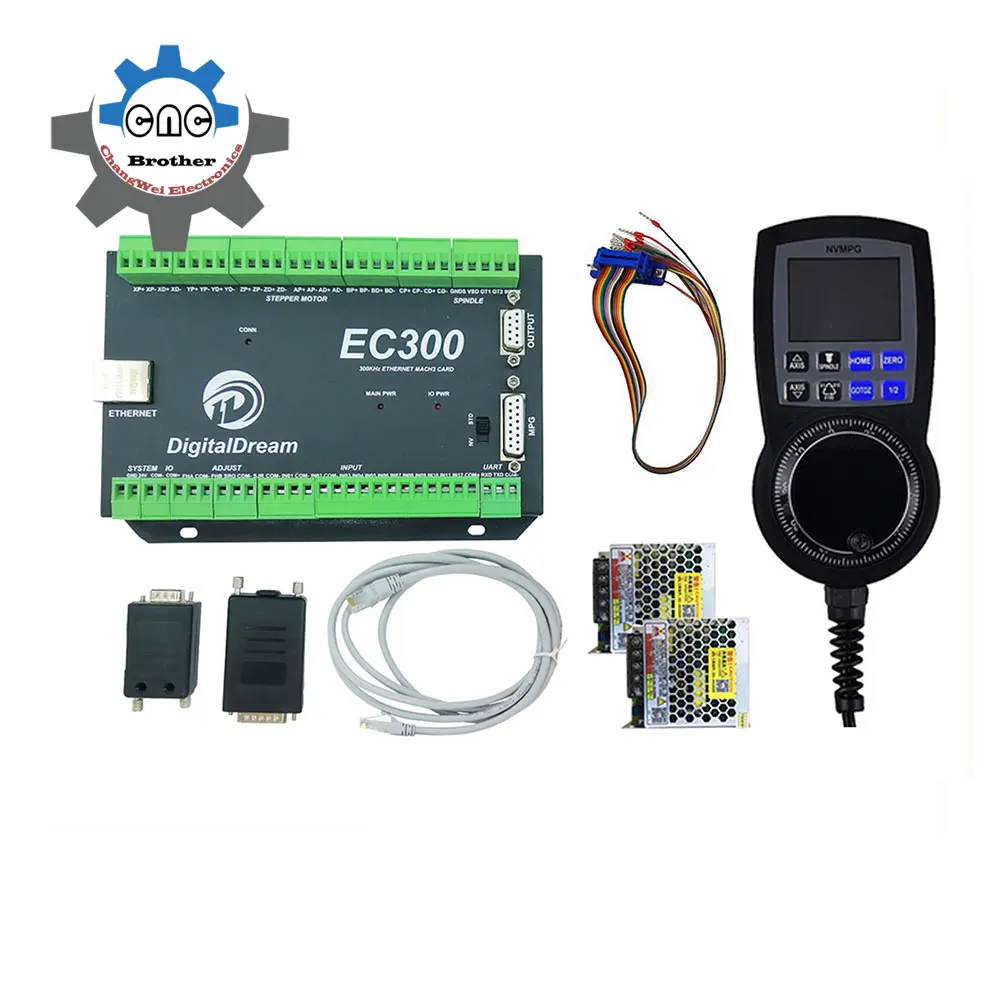 NVEM upgrade EC300 milling machine Mach3 CNC Controller 3/4/5/6 Axis Controller+ Digital Display Handwheel And 75w24vdc
NVEM upgrade EC300 milling machine Mach3 CNC Controller 3/4/5/6 Axis Controller+ Digital Display Handwheel And 75w24vdc