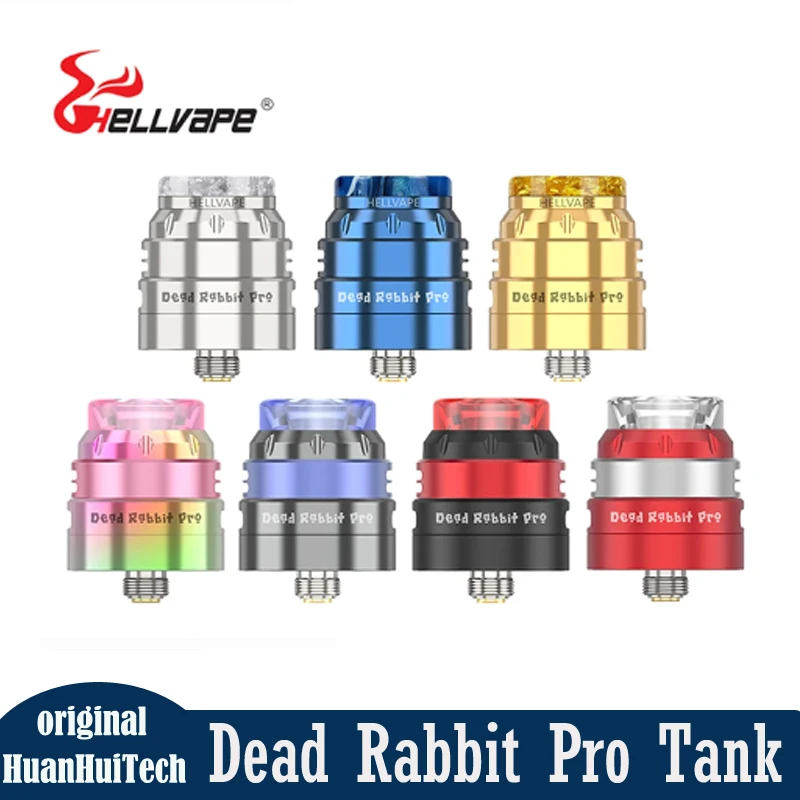 

New Hellvape Dead Rabbit Pro RDA Tank Double Coil Atomizer 3 Airflow Modes With 810 Drip Tip Side AFC Ring E Cigarette Vape