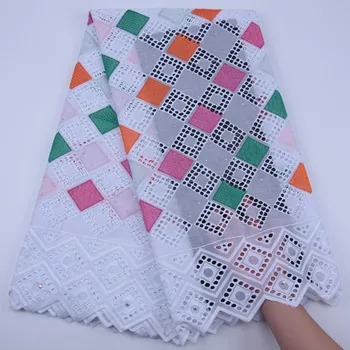 Ferramentas de Perfuração de Couro Profissionais para Artesanato em Couro 14 Cotton African Dry Lace Fabric High Quality Swiss Voile In Switzerland Punch Holes Nigerian Lace For Daily Party Dress A1754