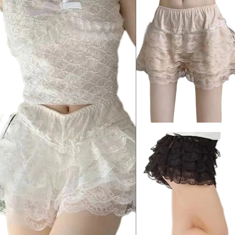 Women Girls Tiered Ruffled Lace Bloomers Shorts Underpants Vintage Bowknot Solid Safety Short Pant Frilly Knickers M6CD
Women Girls Tiered Ruffled Lace Bloomers Shorts Underpants Vintage Bowknot Solid Safety Short Pant Frilly Knickers M6CD
