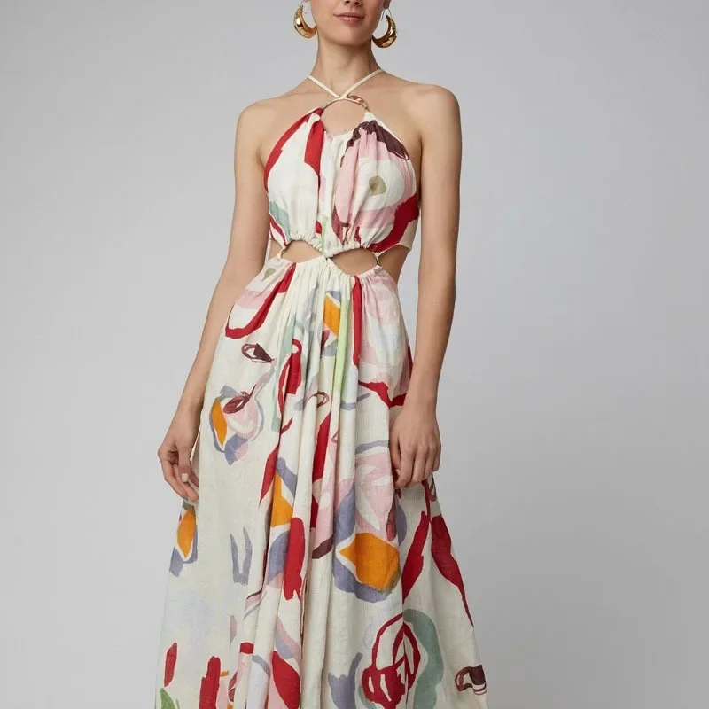 2024 new European and American sexy loose large size one shoulder printed bell sleeve women's midi dress long skirt
2024 new European and American sexy loose large size one shoulder printed bell sleeve women's midi dress long skirt