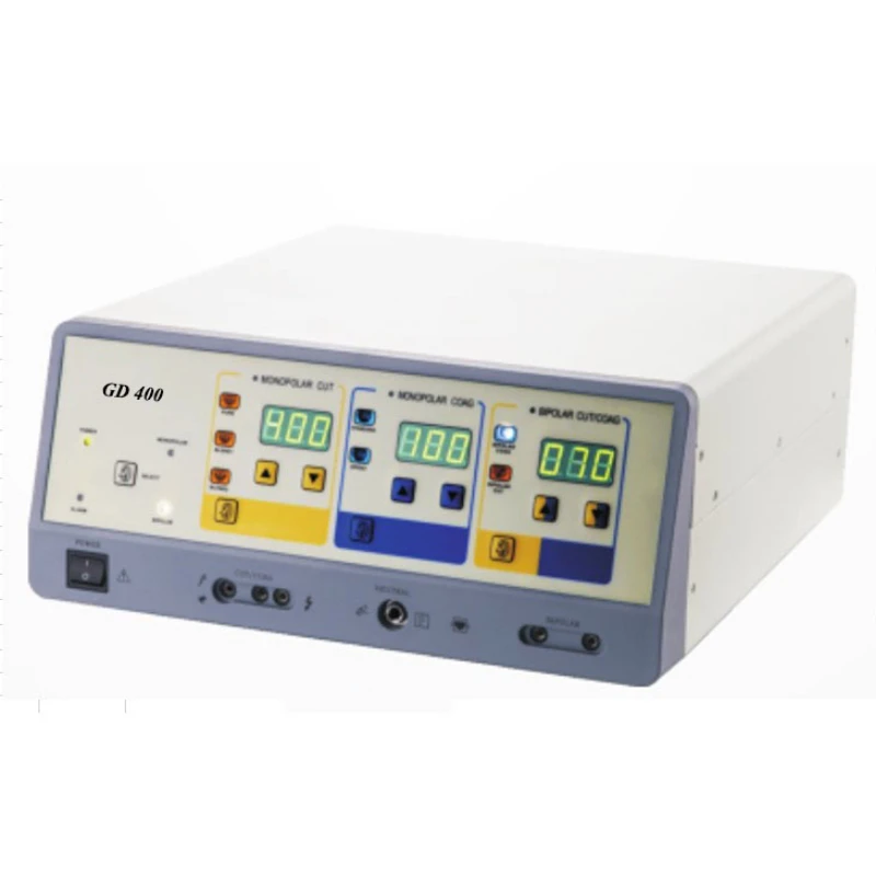 Electrical Surgical Unit Diathermy Machine for Incising and Coagulation GD400
Electrical Surgical Unit Diathermy Machine for Incising and Coagulation GD400