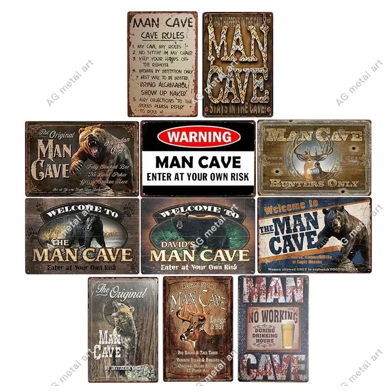 Vintage Man Cave Rule Metal Tin Sign Vintage Bar Wall Painting Plaque Mancave Art Poster Home Decor 20x30cm
Vintage Man Cave Rule Metal Tin Sign Vintage Bar Wall Painting Plaque Mancave Art Poster Home Decor 20x30cm