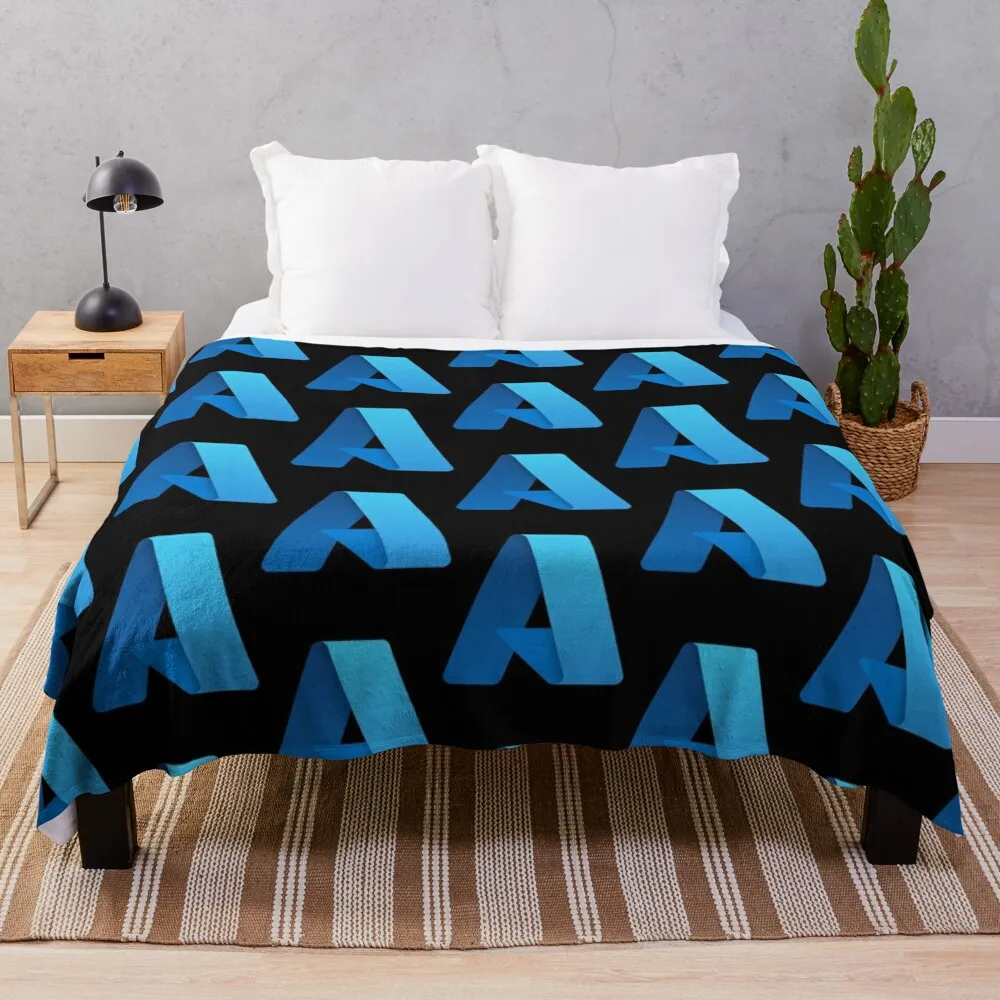 

Microsoft Azure Logo 2021 Throw Blanket Thin Blankets Cute Blanket Plaid Dorm Room Essentials