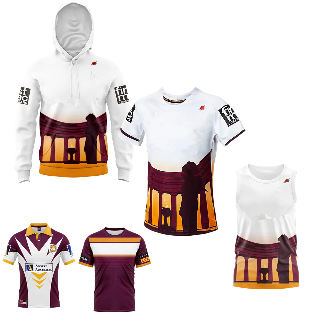 

2024 Brisbane Broncos ANZAC rugby jersey Hoodies man woman rugby shirt Australia Brisbane Broncos jacket jerseys