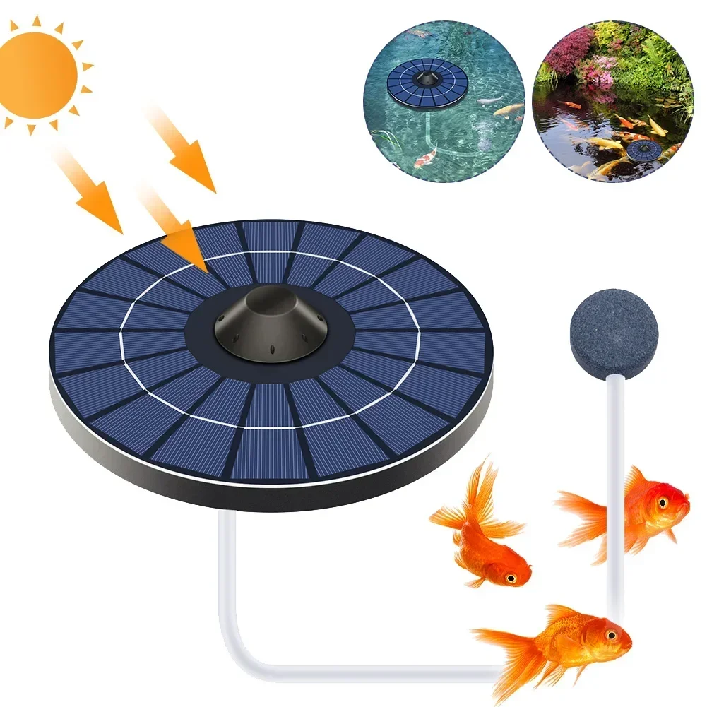

Круглый насос на солнечной батарее, бесшумный резервуар л/мин, фотокислородные насосы для рыбалки, кислородная аэрация, вода, воздушный пруд для рыбы