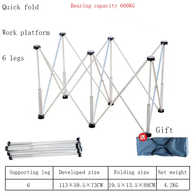 

6 Spider leg table Aluminium alloy collapsible Telescopic tripod Construction console Woodworking spider foot stand