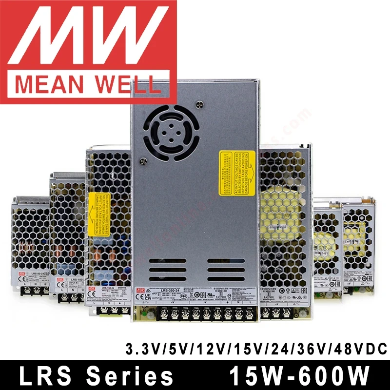 

Mean Well LRS-350-24 Meanwell AC to DC SMPS 5V 12V 15V 24V 36V 48V LRS-50/75/100/150/200/350/450/600 LED Switching Power Supply