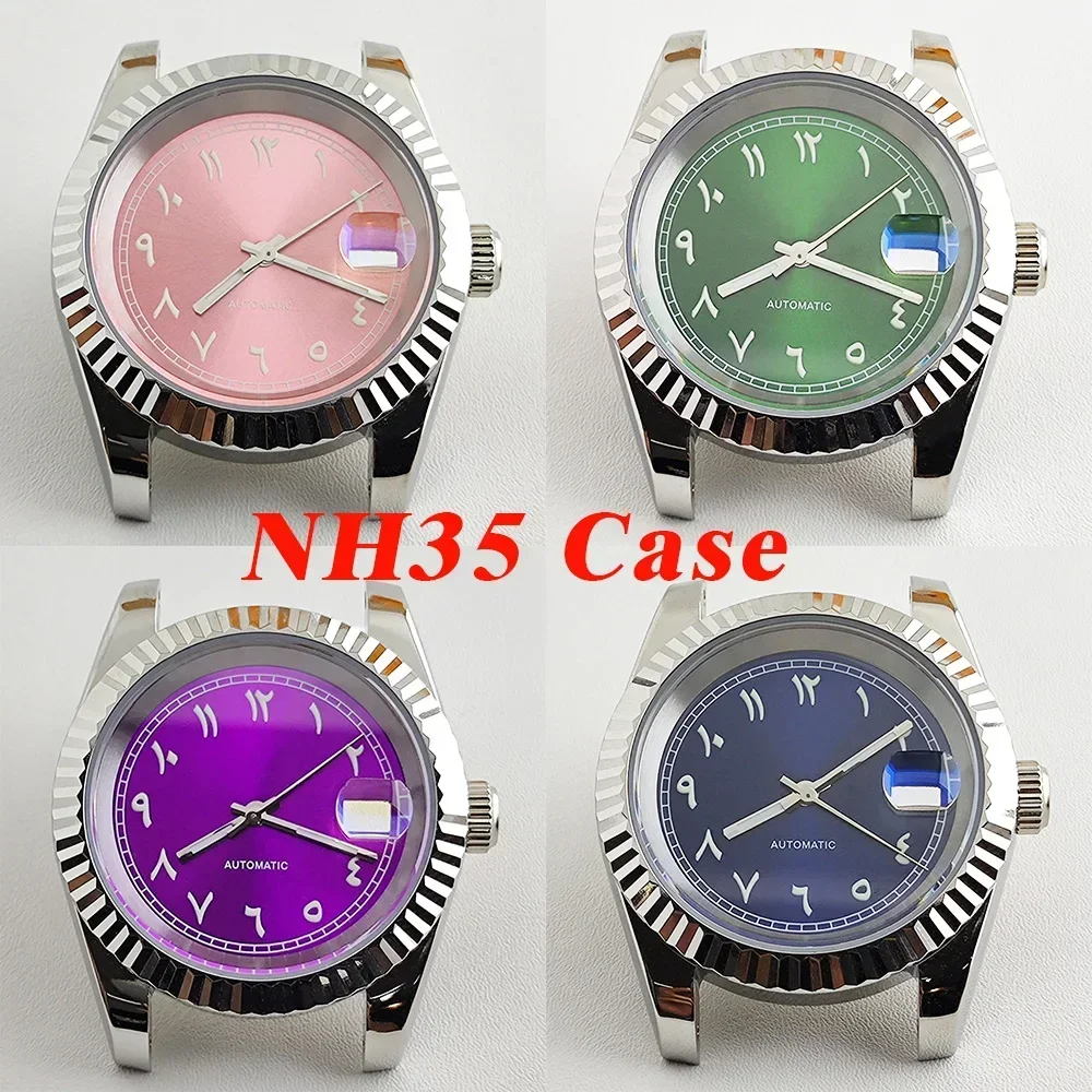 NH35 Case Arab NH35 Dial Green Luminous Dial Sapphire Stainless Steel Case Transparent Case Back for NH35/NH36 Movement NEW DIY
NH35 Case Arab NH35 Dial Green Luminous Dial Sapphire Stainless Steel Case Transparent Case Back for NH35/NH36 Movement NEW DIY