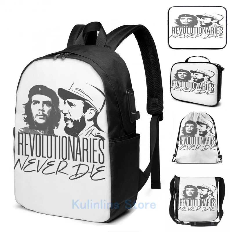 Забавный рюкзак с графическим принтом революционеры никогда не умирают, с USB-зарядкой, мужские школьные сумки, женская сумка, дорожная сумка для ноутбука
Забавный рюкзак с графическим принтом революционеры никогда не умирают, с USB-зарядкой, мужские школьные сумки, женская сумка, дорожная сумка для ноутбука