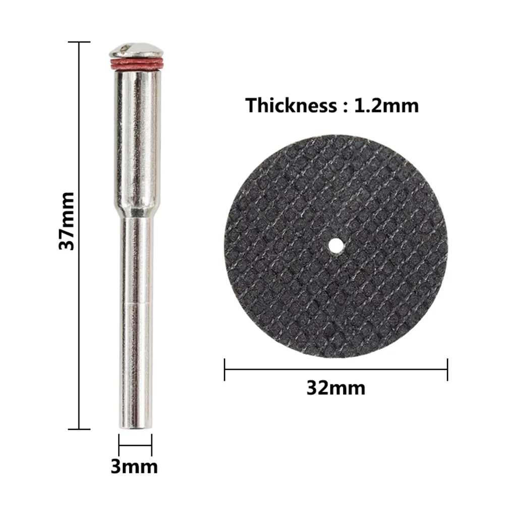 40pcs 32mm Abrasive Cutting Disc With 4pcs Mandrel Grinding Cut-Off Saw Circular Blade Wheels For SDremel Rotary Tool
40pcs 32mm Abrasive Cutting Disc With 4pcs Mandrel Grinding Cut-Off Saw Circular Blade Wheels For SDremel Rotary Tool
