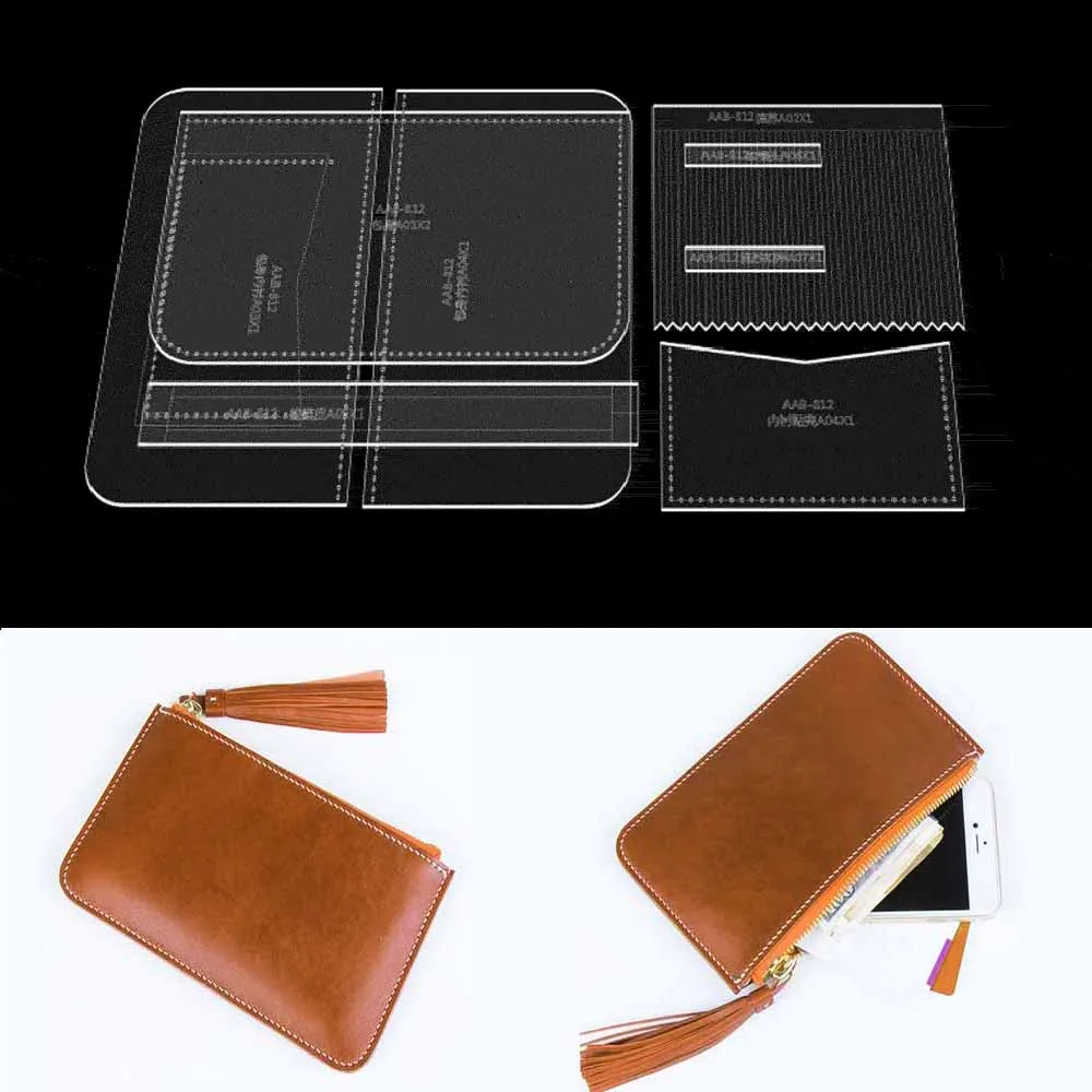 Leather Bag Pattern Making with Kraft Paper and Acrylic Templates for Tassel zipper handbag wallet
Leather Bag Pattern Making with Kraft Paper and Acrylic Templates for Tassel zipper handbag wallet