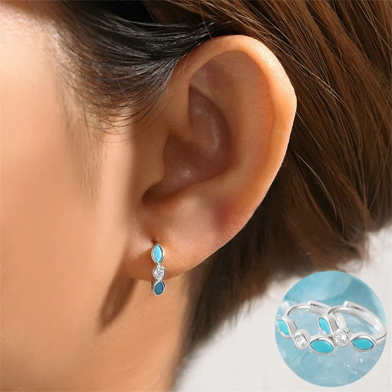 100% 925 Sterling Silver Zircon Geometric Earrings for Women Girl Turquoise Simple Round Design Jewelry Party Gift Dropshipping
100% 925 Sterling Silver Zircon Geometric Earrings for Women Girl Turquoise Simple Round Design Jewelry Party Gift Dropshipping
