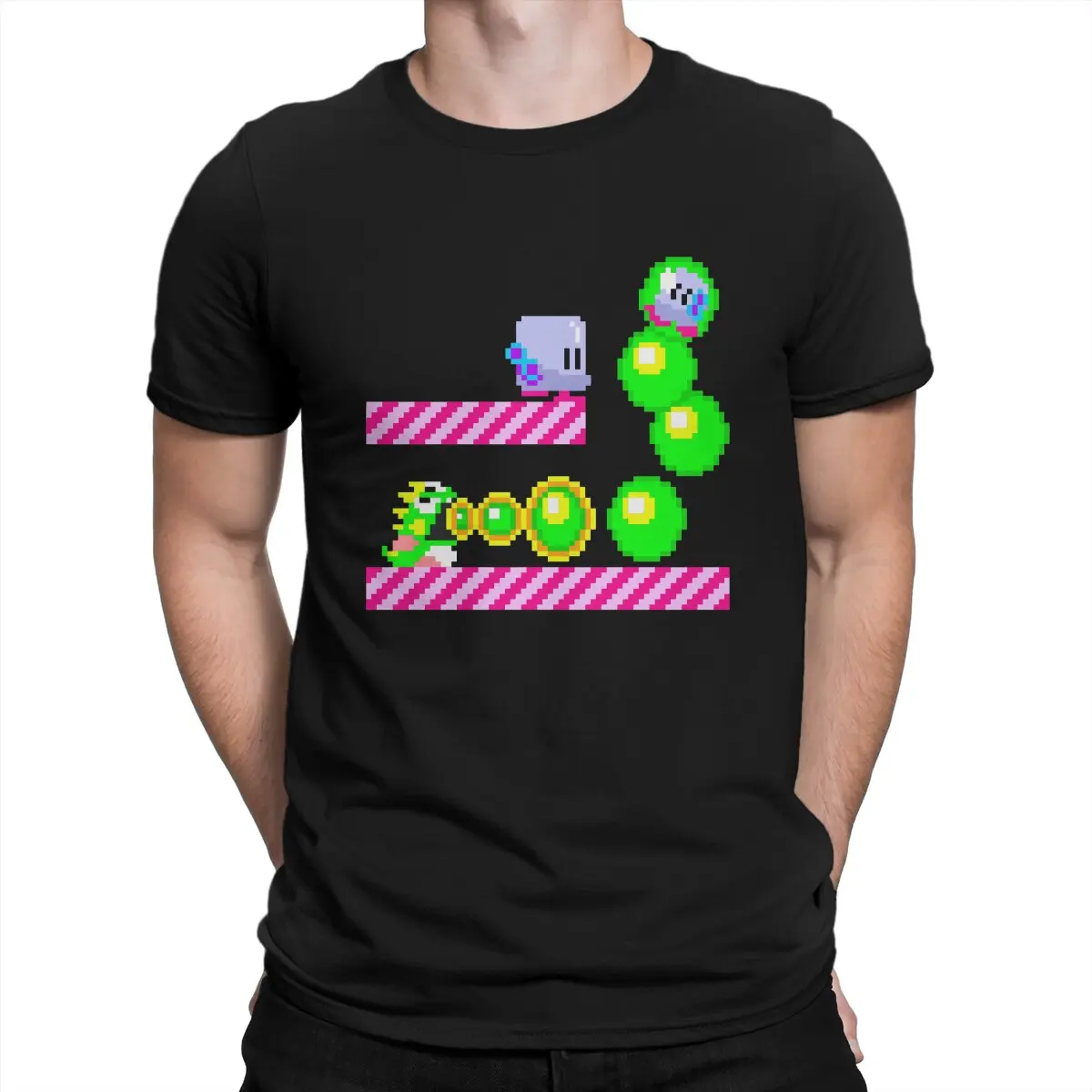 Popular Action Games Man's TShirt Bubble Bobble O Neck Short Sleeve Fabric T Shirt Humor Top Quality Gift Idea
Popular Action Games Man's TShirt Bubble Bobble O Neck Short Sleeve Fabric T Shirt Humor Top Quality Gift Idea