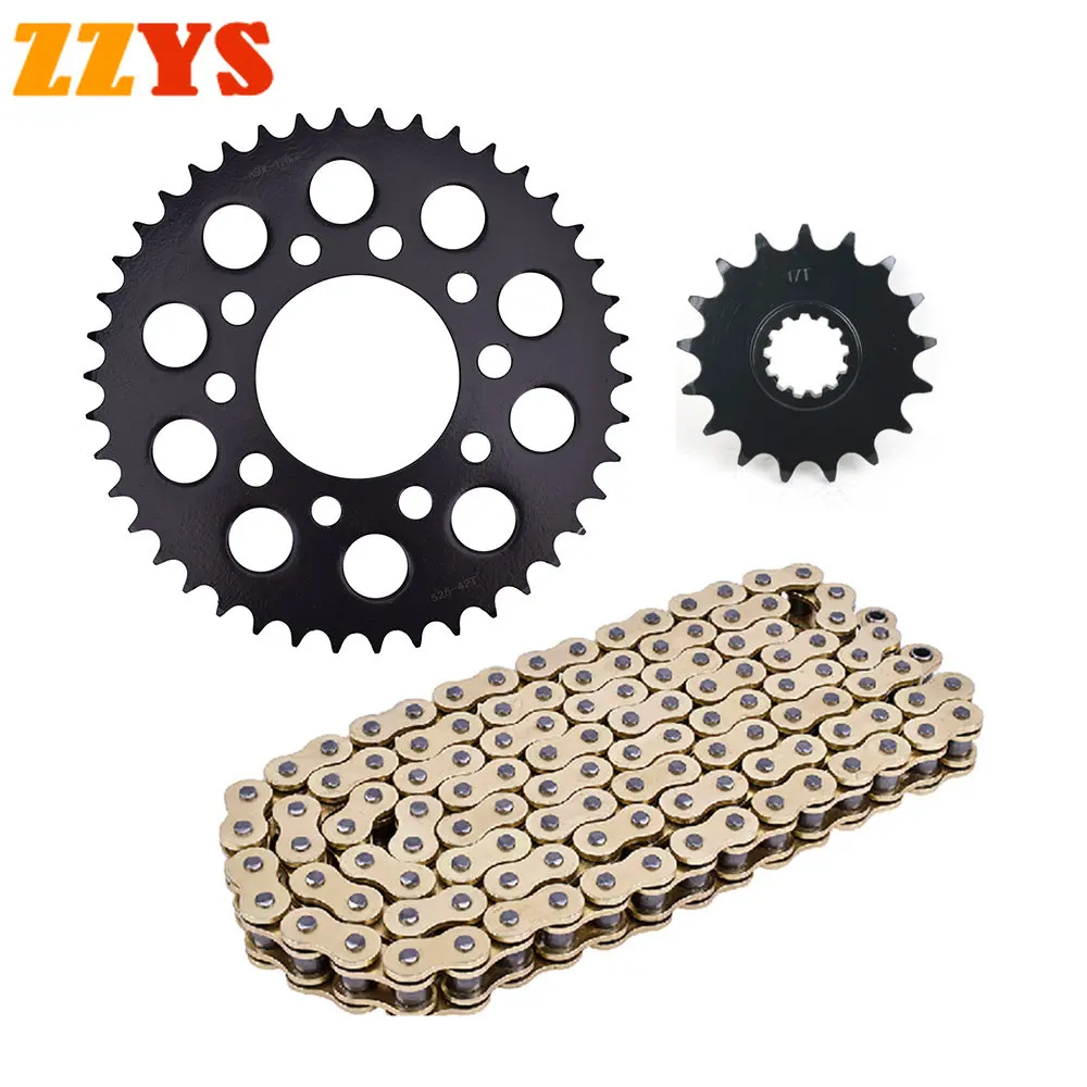 

525HO Ring Golden Chain 525 17T 42T Front Rear Sprocket for Honda CRF1000D CRF1000 D2-K Africa Twin DCT Adventure CRF 1000 2019