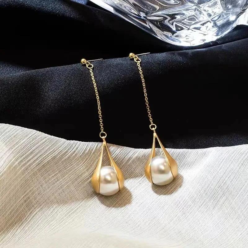 Korean Fashion Long Dangle Imitation Pearl Drop Earrings for Women Wedding Party Vintage Golden Color Plated Statement Jewelry 9 Mallzona Se2a255b856874db1b66366bdbe9bfc37J Korean Fashion Long Dangle Imitation Pearl Drop Earrings for Women Wedding Party Vintage Golden Color Plated Statement Jewelry Mallzona