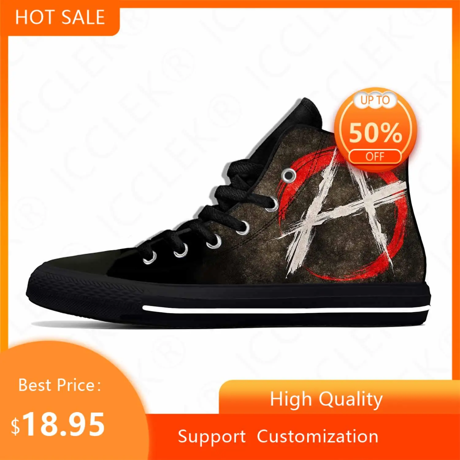 Anarchy Anarchist Symbol Fashion Funny Popular Casual Shoes High Top Hot Teenager Lightweight Breathable Mens Womens Sneakers
Anarchy Anarchist Symbol Fashion Funny Popular Casual Shoes High Top Hot Teenager Lightweight Breathable Mens Womens Sneakers