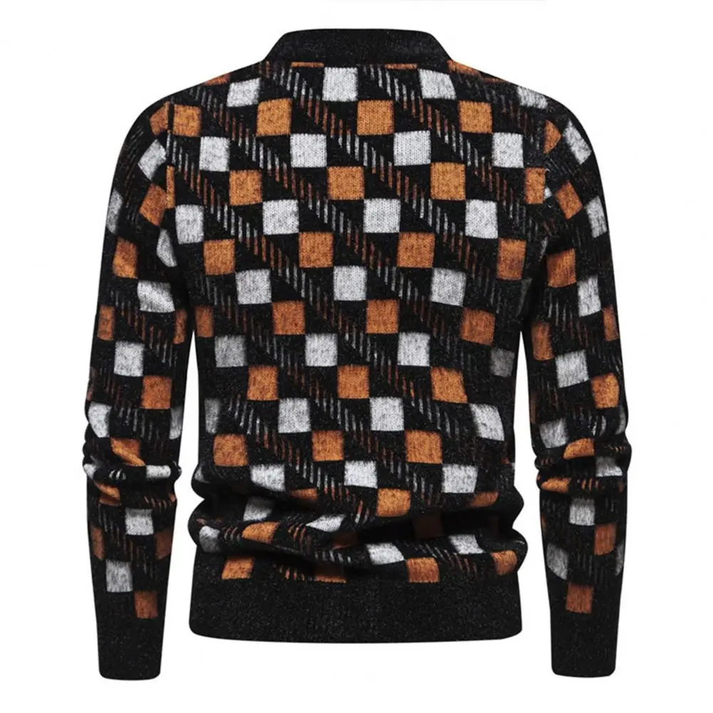 Geometric Pattern Sweater Geometric Print Plush Men's Sweater Warm Round Neck Pullover for Business Casual Wear Comfortable Men
Geometric Pattern Sweater Geometric Print Plush Men's Sweater Warm Round Neck Pullover for Business Casual Wear Comfortable Men