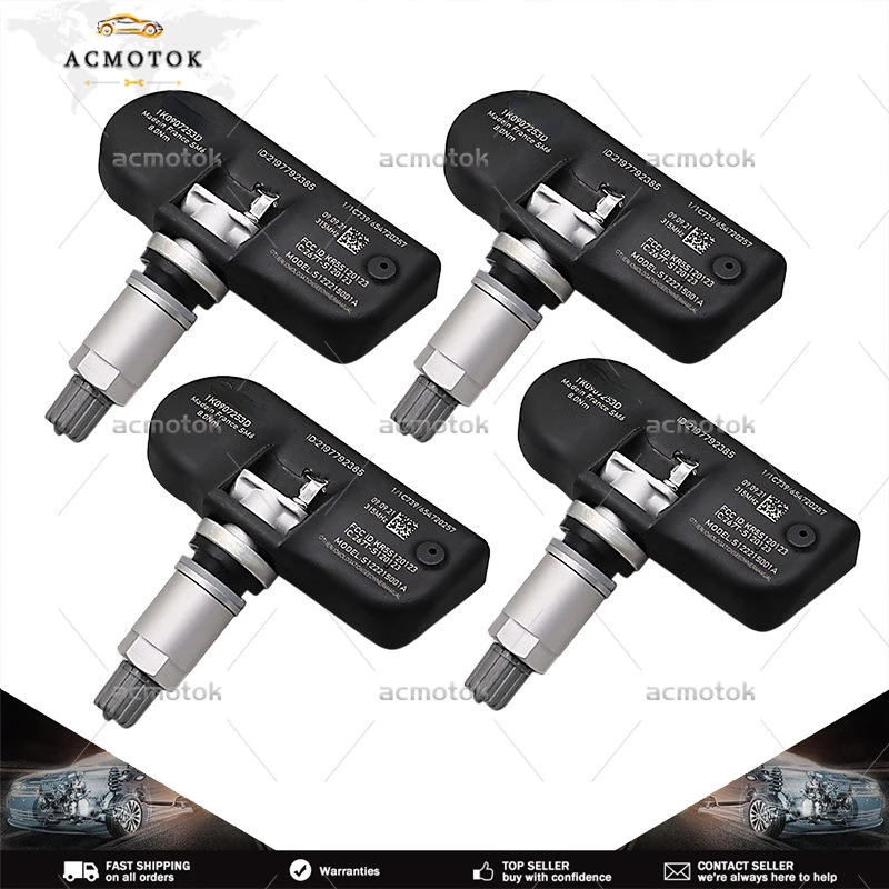 4PCS For Audi A3 A4 A5 Q5 S4 Volkswagen Beetle CC Golf GTI Jetta Passat R32 Tiguan 315MHz 1K0907253D TPMS Tire Pressure Sensor
4PCS For Audi A3 A4 A5 Q5 S4 Volkswagen Beetle CC Golf GTI Jetta Passat R32 Tiguan 315MHz 1K0907253D TPMS Tire Pressure Sensor