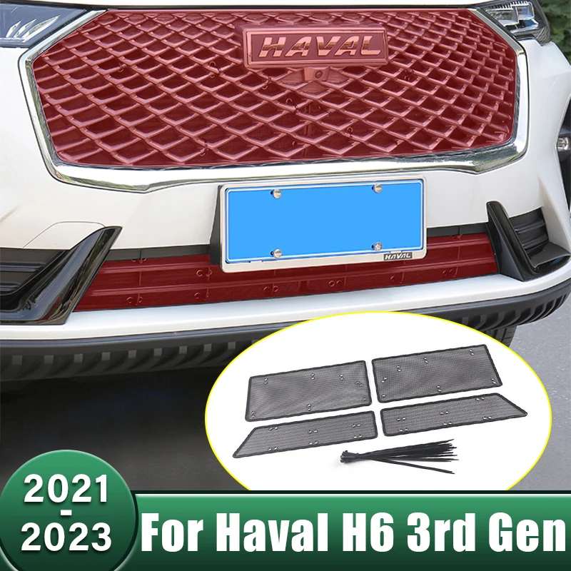 

Car Middle Insect Screening Mesh Front Grille Net Anti-mosquito Dust Cover Case For Haval H6 3rd Gen 2021 2022 2023 GT DHT-PHEV