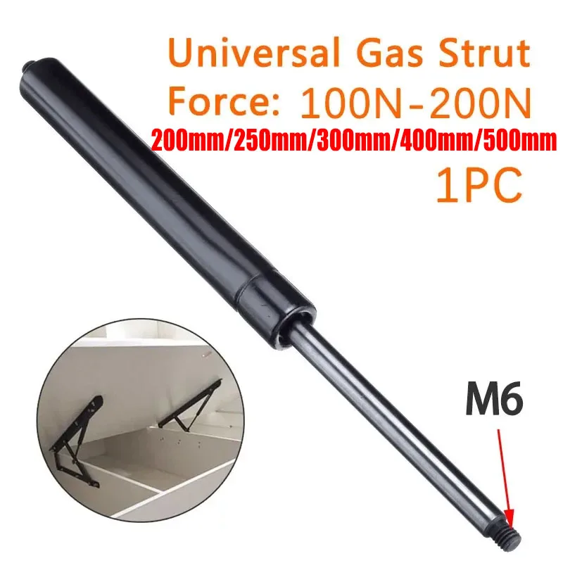 

1pc 100N Car Gas Strut Bars Gas Spring Hood 200/250/300/400/500mm M6 Support Rod Shock Lift For RV Bed Window Bus Caravans