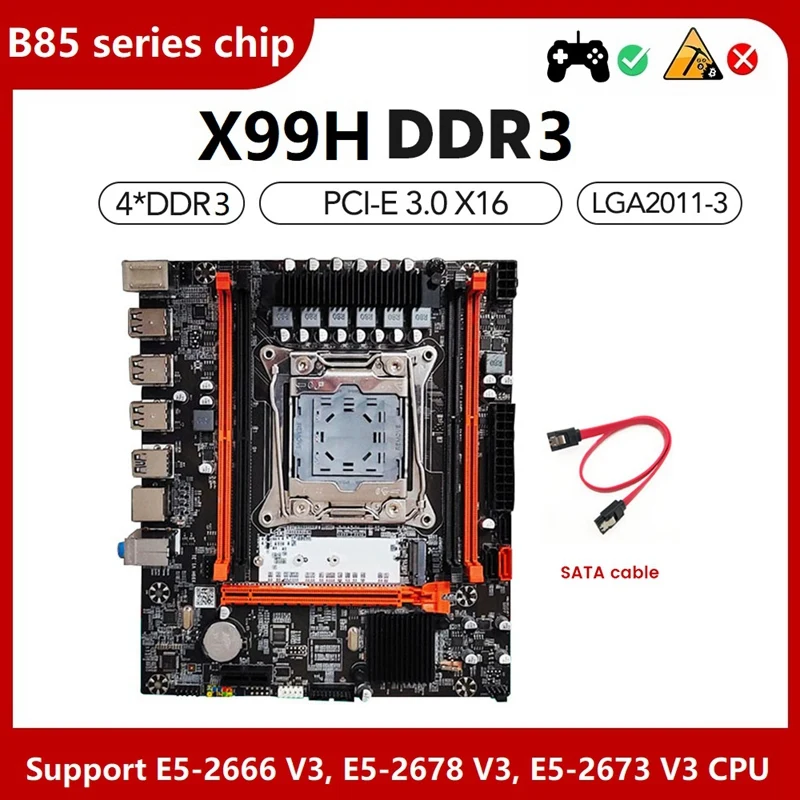 Материнская плата X99H с чипом B85, Стробоскопическая плата DDR3X4 ECC, слот памяти сервера NVME PCI-E 3,0 X16 SATA3.0 + кабель SATA
Материнская плата X99H с чипом B85, Стробоскопическая плата DDR3X4 ECC, слот памяти сервера NVME PCI-E 3,0 X16 SATA3.0 + кабель SATA