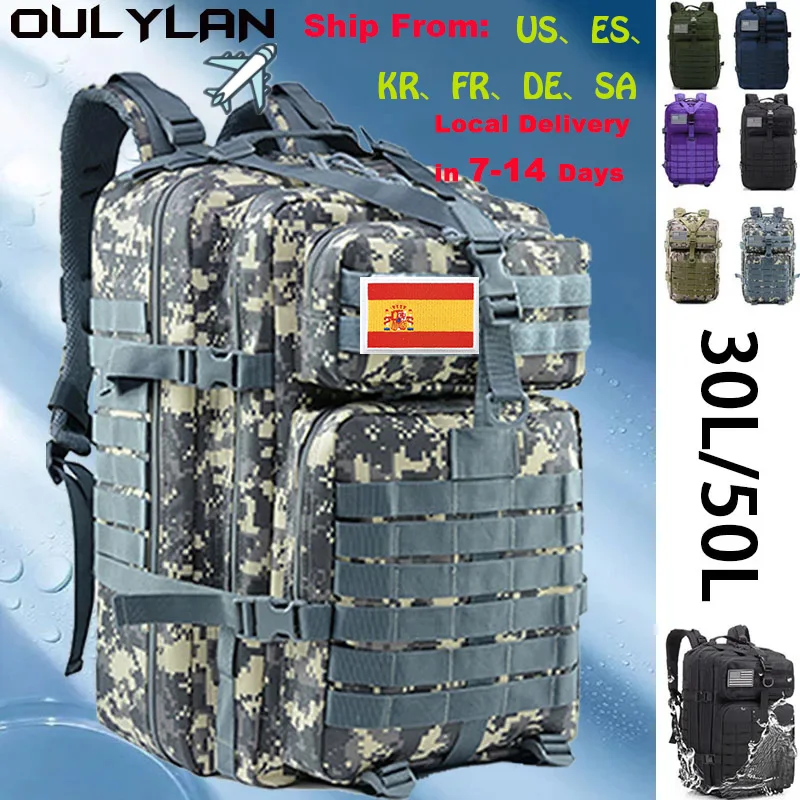 Oulylan Men 900D Nylon 30L/50L Tactical Backpack Military Hiking Waterproof Rucksacks Army Outdoor Camping Trekking Hunting Bag 
Oulylan Men 900D Nylon 30L/50L Tactical Backpack Military Hiking Waterproof Rucksacks Army Outdoor Camping Trekking Hunting Bag