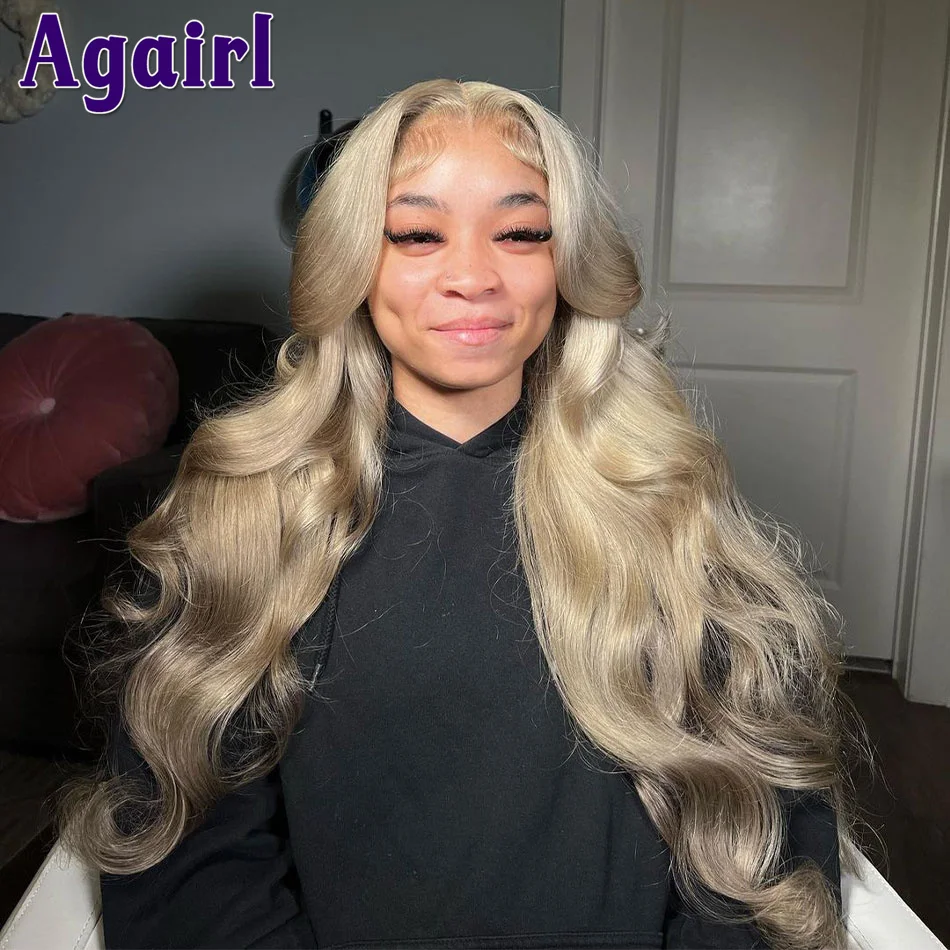 

Ash Blonde 13X4 13X6 HD Lace Frontal Human Hair Wigs Glueless #613 Colored Body Wave Lace Front Wigs for Black Women Pre Plucked