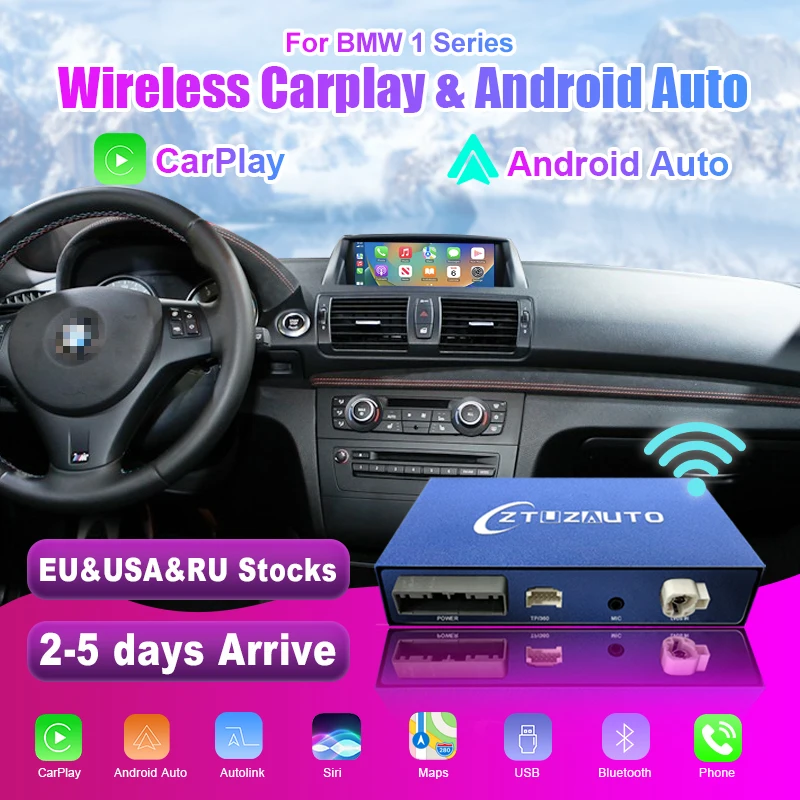 Wireless CarPlay for BMW 1 Series E81 E82 E87 E88 2008-2012, with Android Auto Navigation Mirror Link AirPlay Car Play Function
Wireless CarPlay for BMW 1 Series E81 E82 E87 E88 2008-2012, with Android Auto Navigation Mirror Link AirPlay Car Play Function