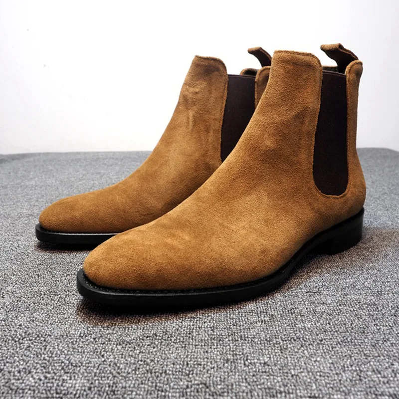 Men Chelsea Boots Black Brown Velvet High Ankle Dress Shoes Men Walking Shoes Wear Resistant Chelsea Dress Boots Botas de Hombre
Men Chelsea Boots Black Brown Velvet High Ankle Dress Shoes Men Walking Shoes Wear Resistant Chelsea Dress Boots Botas de Hombre