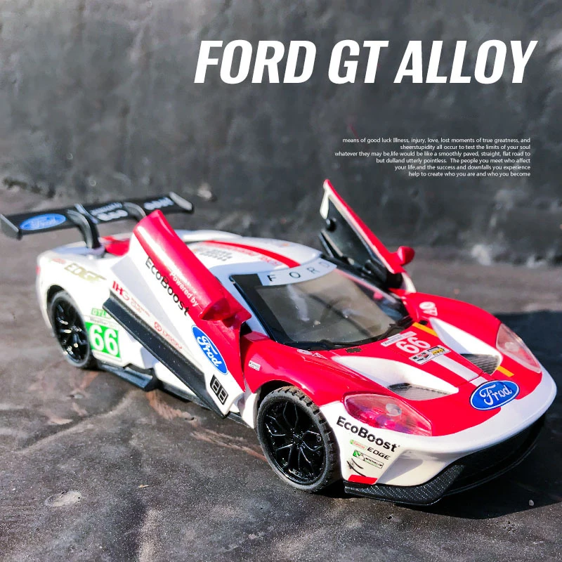 Фото Модель гоночного автомобиля Ford GT Le Mans V8 1:32 модель из сплава литой и игрушечный