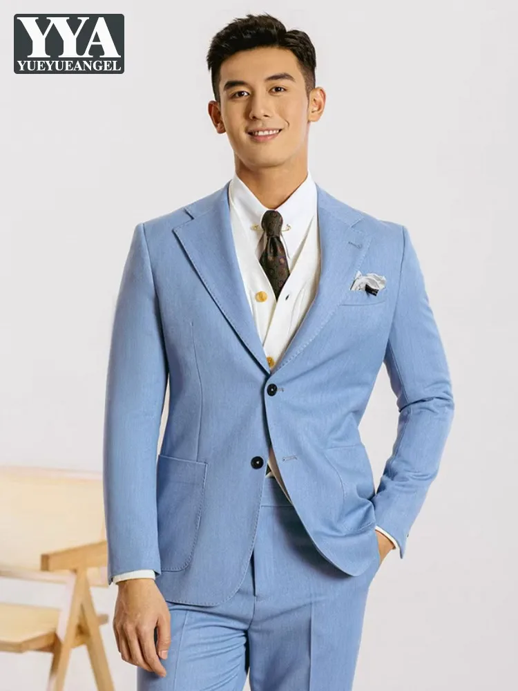 Business Men Formal Two Piece Suit Set Slim Fit Single Breasted Blazer Pants Groom Wedding Dress Sets Autumn New Outfits Suits
Business Men Formal Two Piece Suit Set Slim Fit Single Breasted Blazer Pants Groom Wedding Dress Sets Autumn New Outfits Suits