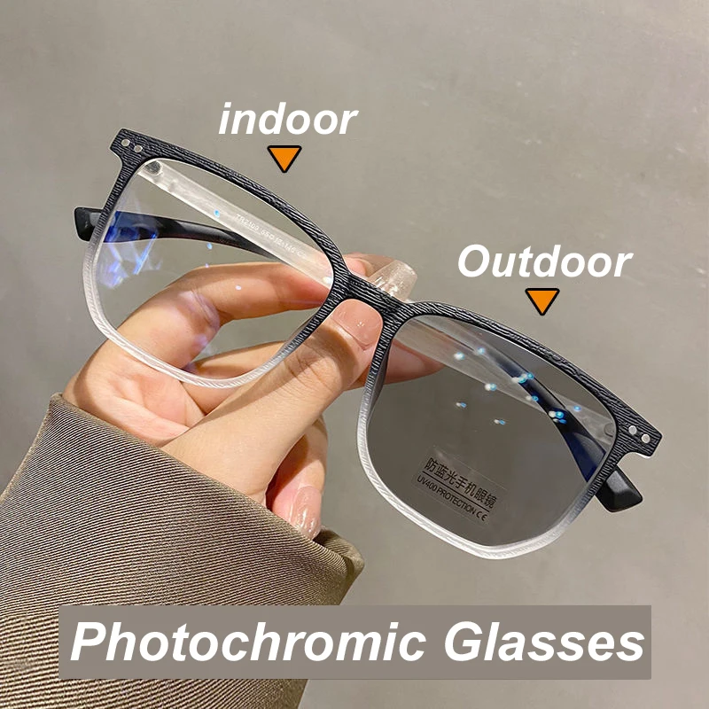 Fashion Design Photochromic Glasses Men Women Luxury Anti Blue Light Myopia Eyeglasses Unisex Eye Protection Goggle Eyewear
Fashion Design Photochromic Glasses Men Women Luxury Anti Blue Light Myopia Eyeglasses Unisex Eye Protection Goggle Eyewear