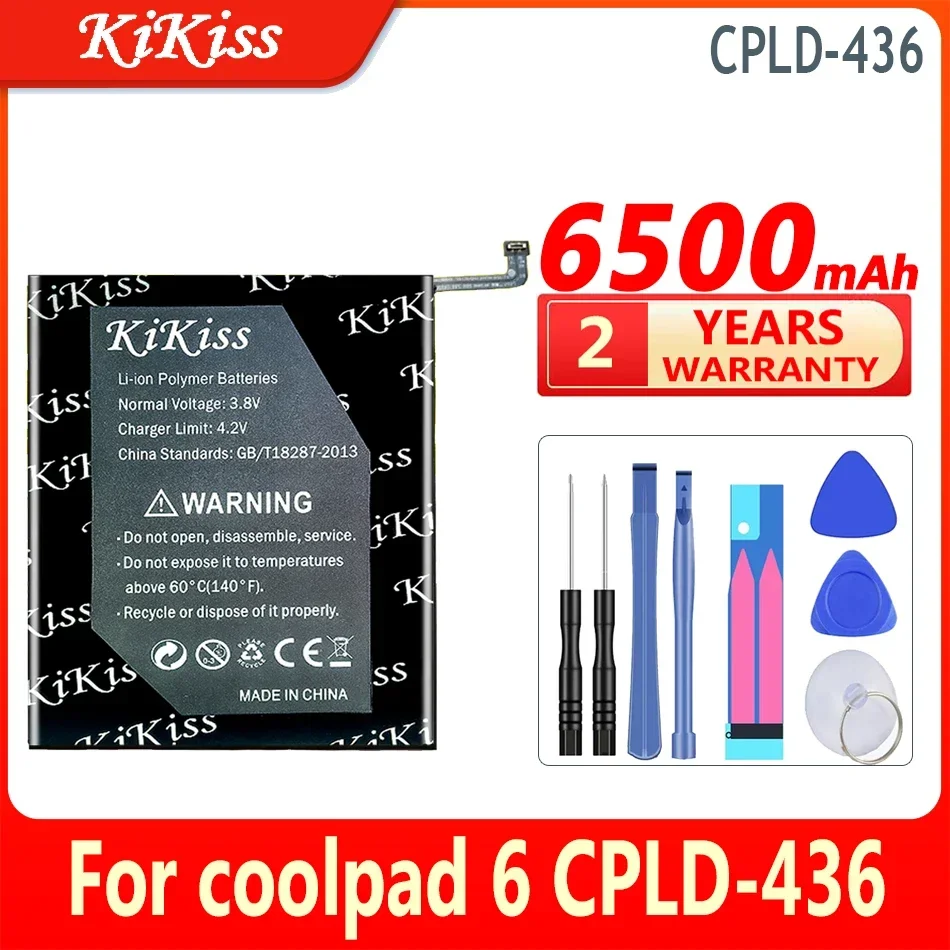 6500mAh KiKissl Battery CPLD-436 CPLD436 For coolpad 6 coolpad6 Bateria High Capacity
6500mAh KiKissl Battery CPLD-436 CPLD436 For coolpad 6 coolpad6 Bateria High Capacity