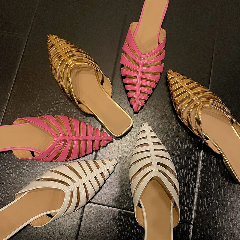 Hollow Solid Color Sandal 2023 Summer Fashion Design Women Shoe Thin High Heel Slip On Shallow Pumps Casual Chaussures Femme
Hollow Solid Color Sandal 2023 Summer Fashion Design Women Shoe Thin High Heel Slip On Shallow Pumps Casual Chaussures Femme