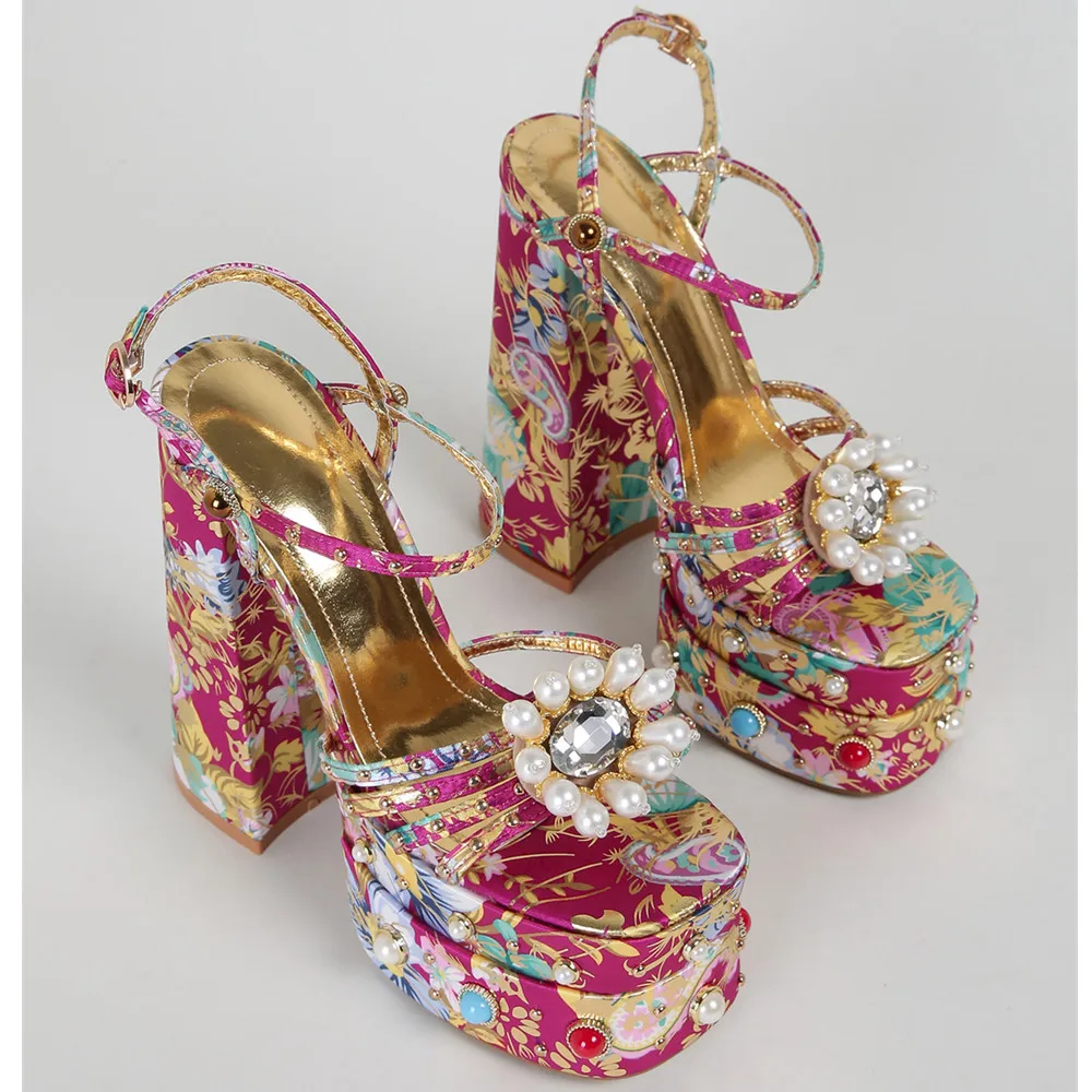New Women Summer Silk Crystal Platform Sandal for Woman Peep Toe Square Toe Crude Heel High Heels Shoes Sexy Ladies Party Pumps
New Women Summer Silk Crystal Platform Sandal for Woman Peep Toe Square Toe Crude Heel High Heels Shoes Sexy Ladies Party Pumps