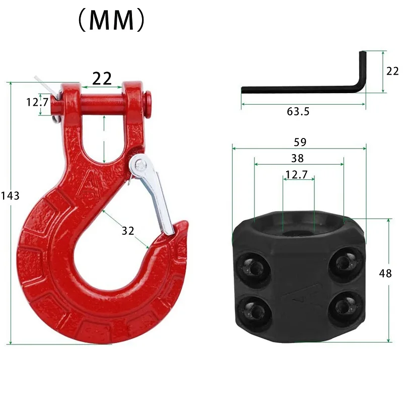 16Ton, 35000lbs, 3/8” die forged hook with rubber stopper for 12000lbs electric winch self-rescue trailer G70 hook tow rope AT, UTV 4 Mallzona Se2ab916c34e04884b53907df35da3b0eI 16Ton, 35000lbs, 3/8” die forged hook with rubber stopper for 12000lbs electric winch self-rescue trailer G70 hook tow rope AT, UTV Mallzona